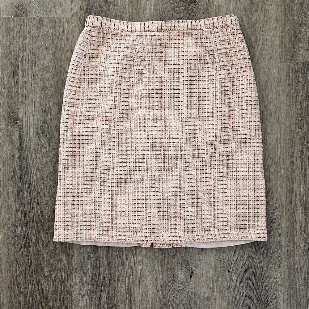Sag Harbor Pink Tweed Pencil Skirt